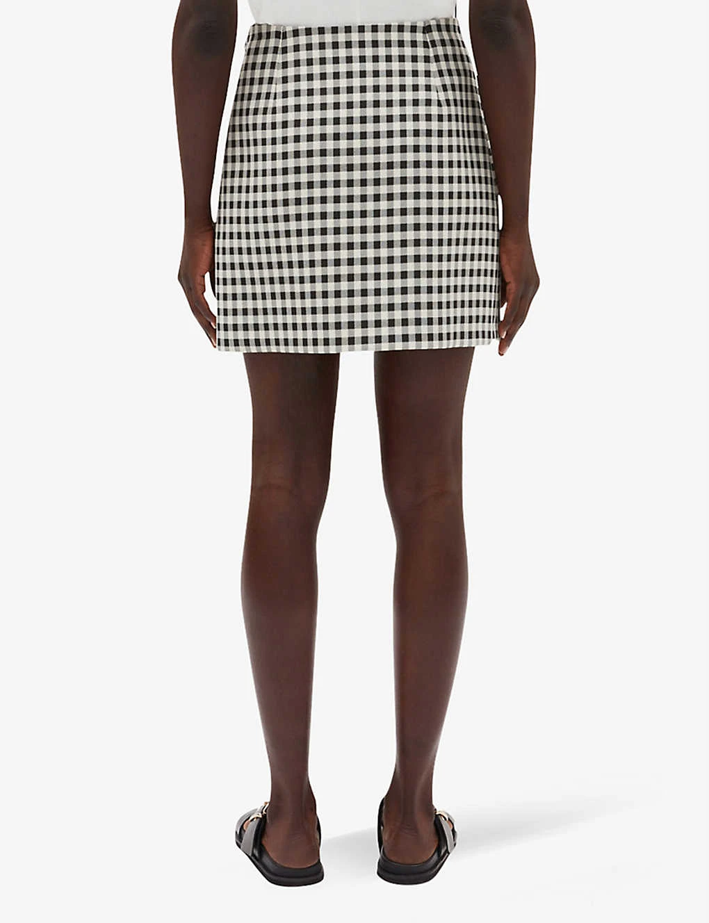 CLAUDIE PIERLOT Seine Gingham Check Woven Mini Skirt 4 CLAUDIE PIERLOT Seine Gingham Check Woven Mini Skirt - Image 4