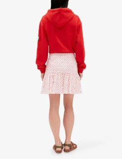 CLAUDIE PIERLOT Sister Floral-print Gathered-effect Cotton Mini Skirt -Reis Clothing Shop R04104824 DIVERS ALT03