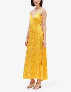 CLAUDIE PIERLOT Polka-dot Wrap-around Silk Midi Dress 7 CLAUDIE PIERLOT Polka-dot Wrap-around Silk Midi Dress -Reis Clothing Shop R04108116 DIVERS ALT02