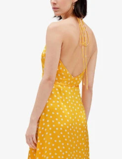 CLAUDIE PIERLOT Polka-dot Wrap-around Silk Midi Dress 9 CLAUDIE PIERLOT Polka-dot Wrap-around Silk Midi Dress -Reis Clothing Shop R04108116 DIVERS ALT04