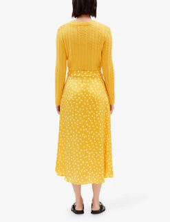 CLAUDIE PIERLOT Polka-dot Flared Silk Midi Skirt 8 CLAUDIE PIERLOT Polka-dot Flared Silk Midi Skirt -Reis Clothing Shop R04109617 DIVERS ALT03