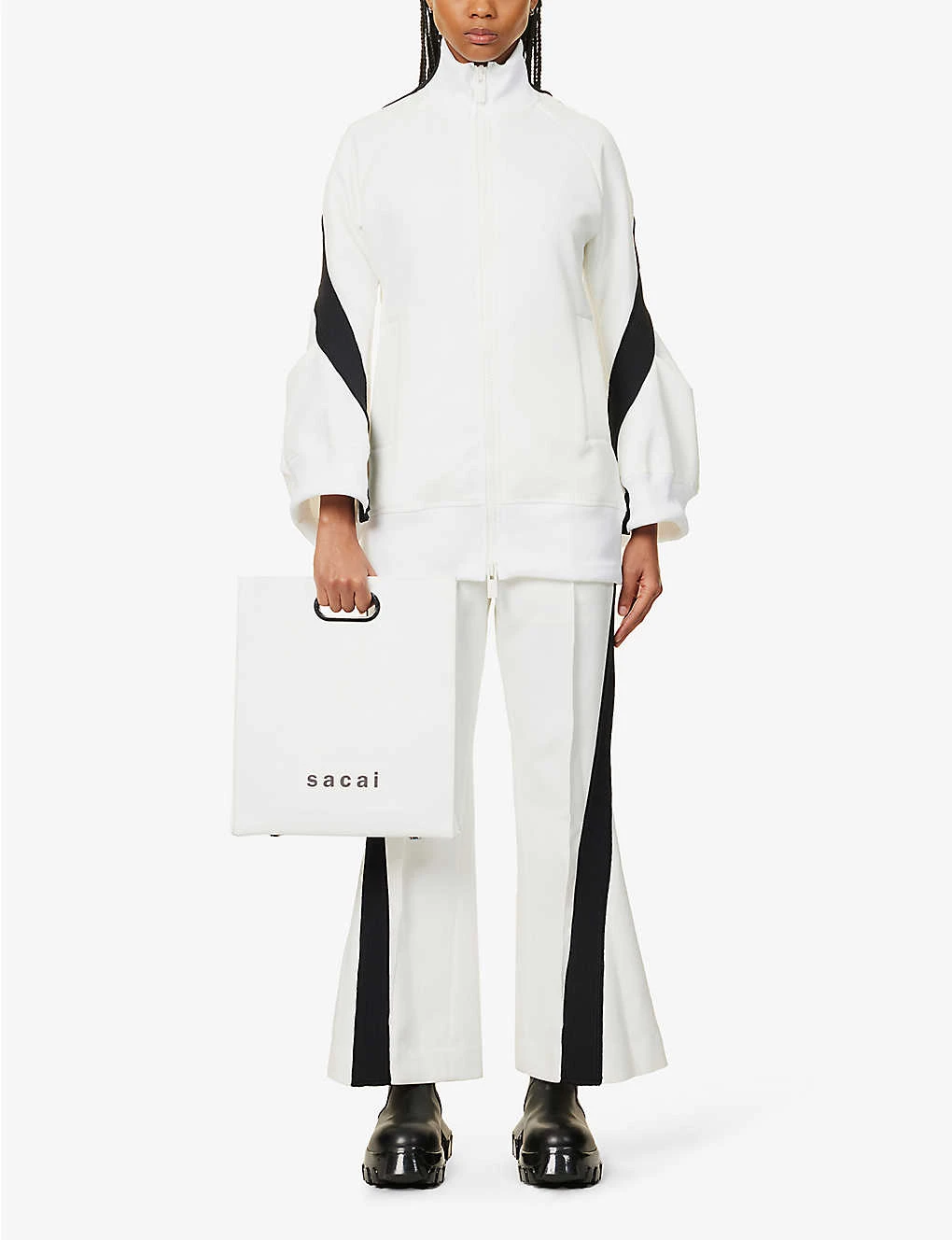 Sacai Wide-leg Mid-rise Woven Trousers 2 Sacai Wide-leg Mid-rise Woven Trousers - Image 2
