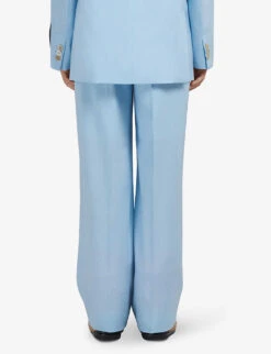 Marni Pleated Wide-leg High-rise Virgin-wool Trousers -Reis Clothing Shop R04110576 ARCTIC ALT03