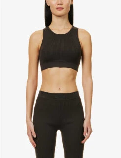 ESSENTIALS Logo-patch Woven Tank Top -Reis Clothing Shop R04111037 OFFBLACK ALT02