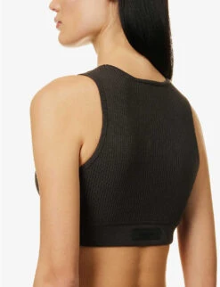 ESSENTIALS Logo-patch Woven Tank Top -Reis Clothing Shop R04111037 OFFBLACK ALT04