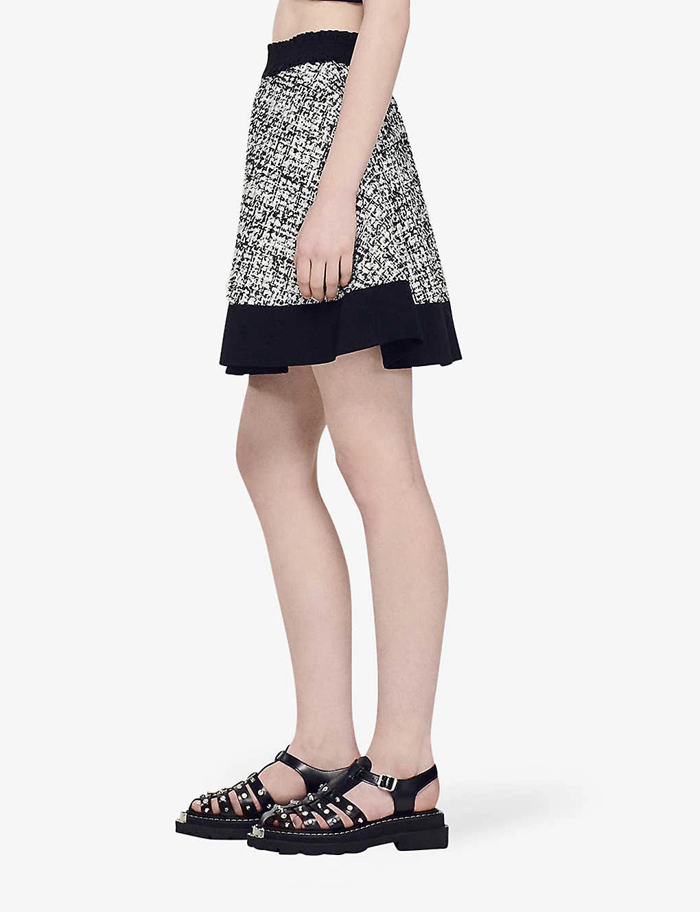 Sandro Malina Flared Woven Mini Skirt 3 Sandro Malina Flared Woven Mini Skirt - Image 3