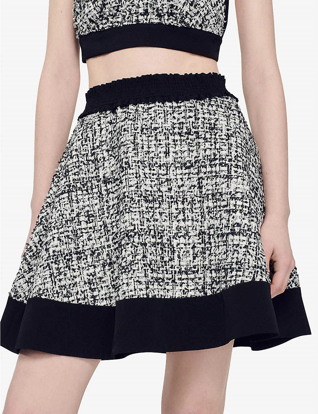 Sandro Malina Flared Woven Mini Skirt 5 Sandro Malina Flared Woven Mini Skirt - Image 5