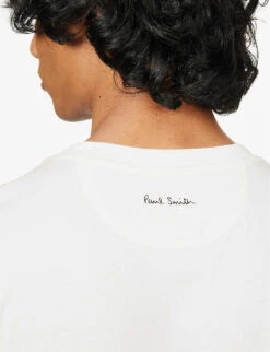 PAUL SMITH Gradient-print Boxy-fit Cotton-jersey T-shirt -Reis Clothing Shop R04114860 WHITE ALT04