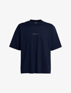 Marni Logo-print Short-sleeved Cotton-jersey T-shirt