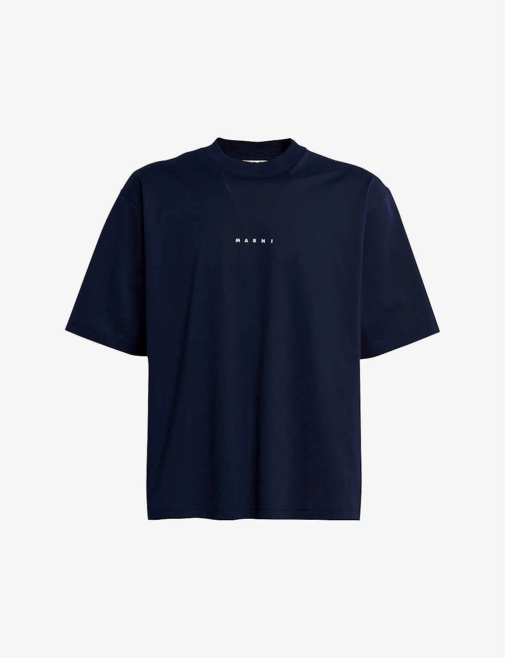 Marni Logo-print Short-sleeved Cotton-jersey T-shirt 1 Marni Logo-print Short-sleeved Cotton-jersey T-shirt