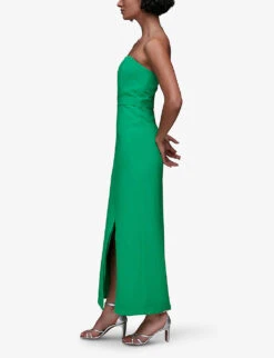 Whistles Gemma Strapless Stretch-recycled Polyester Maxi Dress 7 Whistles Gemma Strapless Stretch-recycled Polyester Maxi Dress -Reis Clothing Shop R04118637 GREEN ALT02