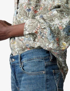 Zadig & Voltaire Twina Floral-print Relaxed-fit Woven Shirt -Reis Clothing Shop R04118653 KAKI ALT04