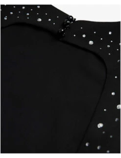 THE KOOPLES Rhinestone-embellished Woven Mini Dress 9 THE KOOPLES Rhinestone-embellished Woven Mini Dress -Reis Clothing Shop R04122316 BLA01 ALT04