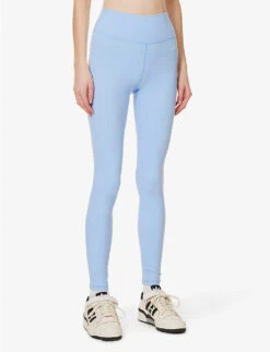 High-rise Text-print Stretch-woven Leggings -Reis Clothing Shop R04122873 HYDRANGEA ALT02