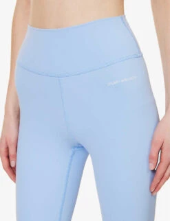 High-rise Text-print Stretch-woven Leggings -Reis Clothing Shop R04122873 HYDRANGEA ALT04