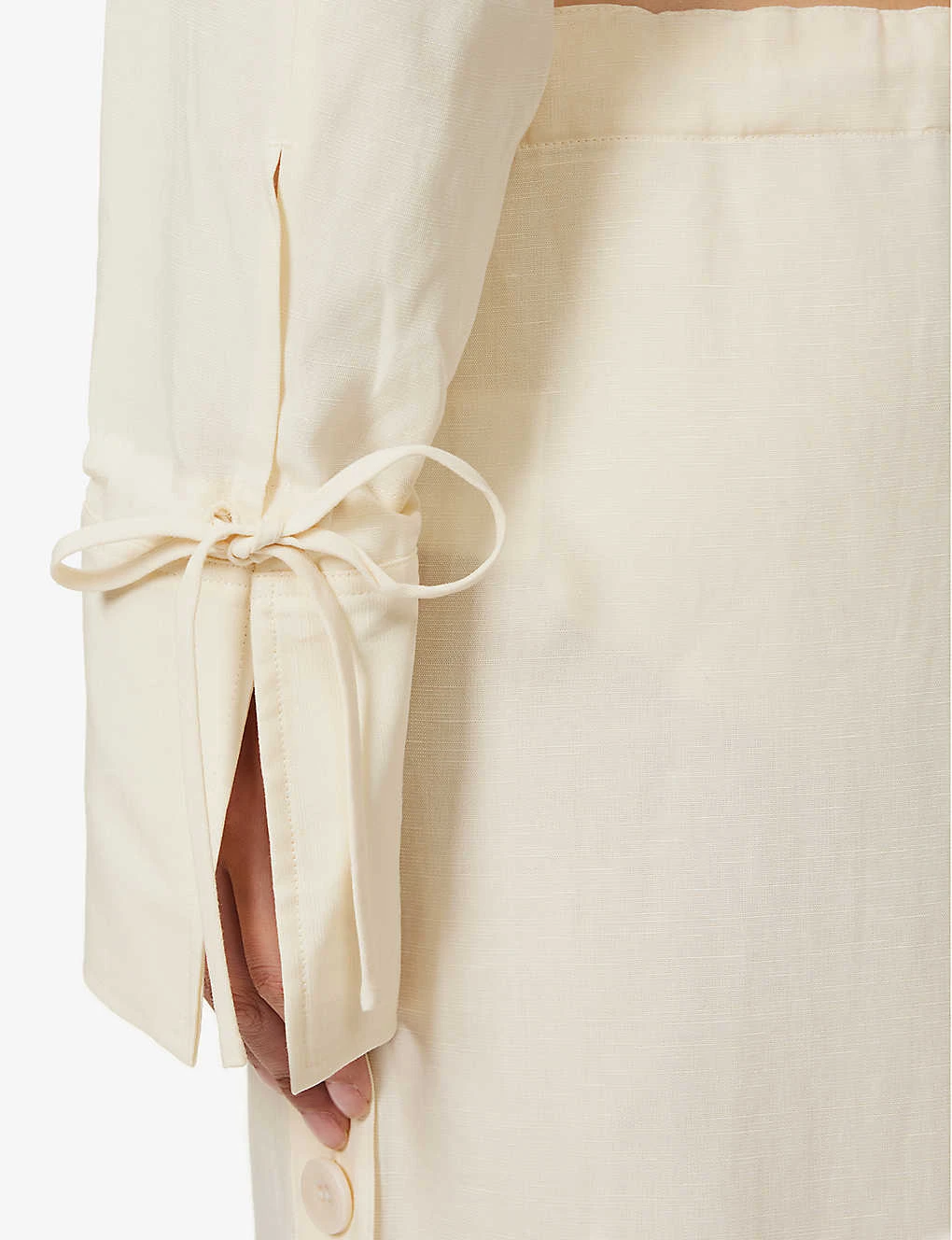 Toteme Boxy-fit Drawstring Hem Woven Shirt 6 Toteme Boxy-fit Drawstring Hem Woven Shirt - Image 6