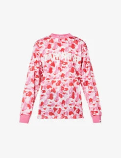 Camouflage Logo-print Mesh T-shirt