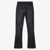 THE KOOPLES Flared High-rise Leather Trousers