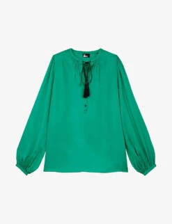 THE KOOPLES Open-collar Puffed-sleeve Woven Shirt