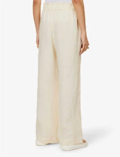 Natalia Straight-leg High-rise Organic-linen Trousers -Reis Clothing Shop R04128923 CREAM ALT03