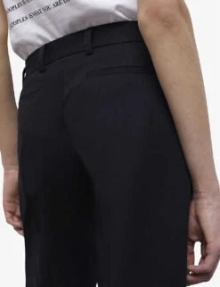 THE KOOPLES Straight-leg Cotton Trousers -Reis Clothing Shop R04129073 BLA01 ALT04