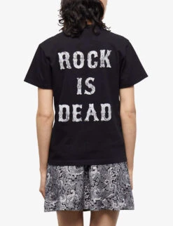 THE KOOPLES Graphic-print Crew-neck Cotton T-shirt -Reis Clothing Shop R04129082 BLA01 ALT03