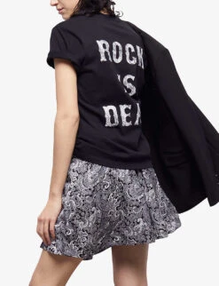 THE KOOPLES Graphic-print Crew-neck Cotton T-shirt -Reis Clothing Shop R04129082 BLA01 ALT04