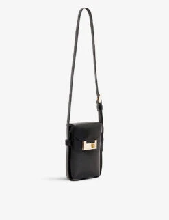 AllSaints Salome Leather Cross Body Bag -Reis Clothing Shop R04131309 BLACK ALT02