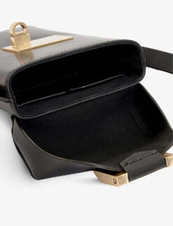 AllSaints Salome Leather Cross Body Bag -Reis Clothing Shop R04131309 BLACK ALT03