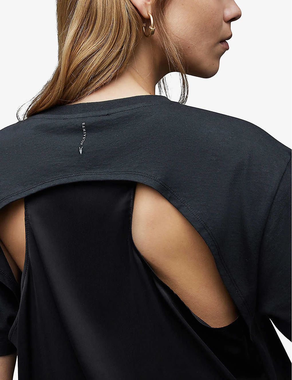 AllSaints Cygni Cut-out Organic-cotton T-shirt 5 AllSaints Cygni Cut-out Organic-cotton T-shirt - Image 5