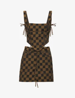 Checked Upcycled Woven Two-piece Set