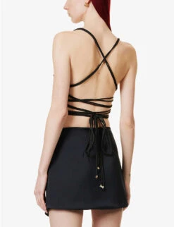 Baroque-print Upcycled Silk-satin Two-piece Set -Reis Clothing Shop R04133428 BLACKANDGOLD ALT03