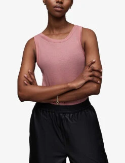 AllSaints Rina Round-neck Stretch-woven Tank Top -Reis Clothing Shop R04134780 SOFTPINK ALT02
