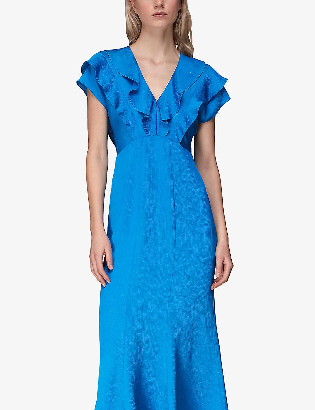 Whistles Adeline Frill Stretch-woven Midi Dress 3 Whistles Adeline Frill Stretch-woven Midi Dress - Image 3