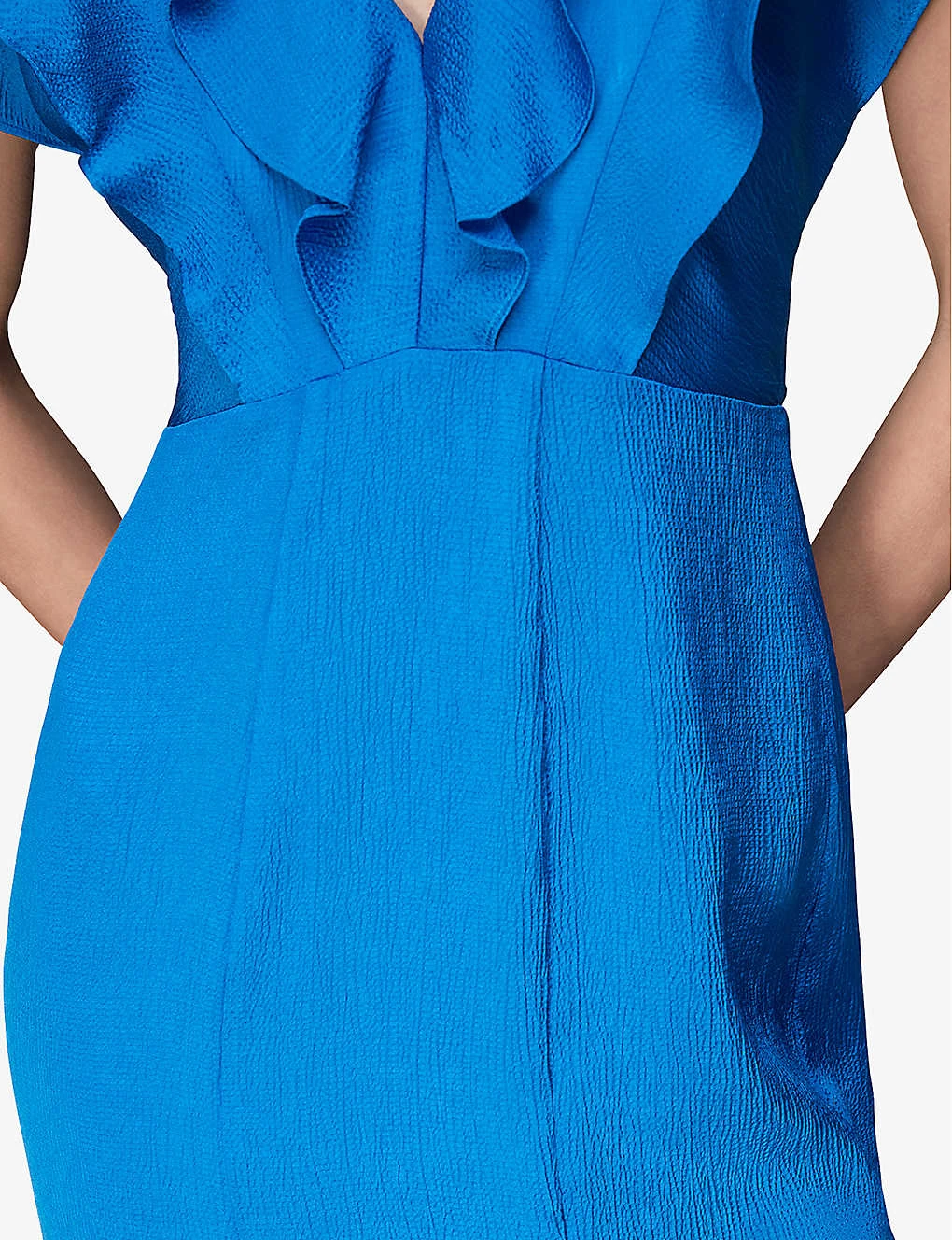 Whistles Adeline Frill Stretch-woven Midi Dress 6 Whistles Adeline Frill Stretch-woven Midi Dress - Image 6