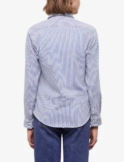 THE KOOPLES Striped Denim Shirt -Reis Clothing Shop R04135856 BLUE6 ALT03
