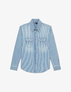 THE KOOPLES Striped Denim Shirt