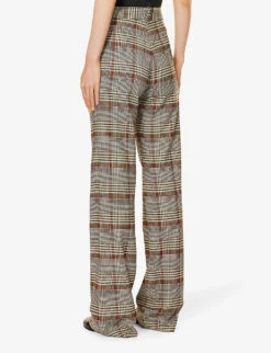 Vivienne Westwood Ray Straight-leg Mid-rise Stretch-woven Trousers -Reis Clothing Shop R04135882 GREEN ALT03