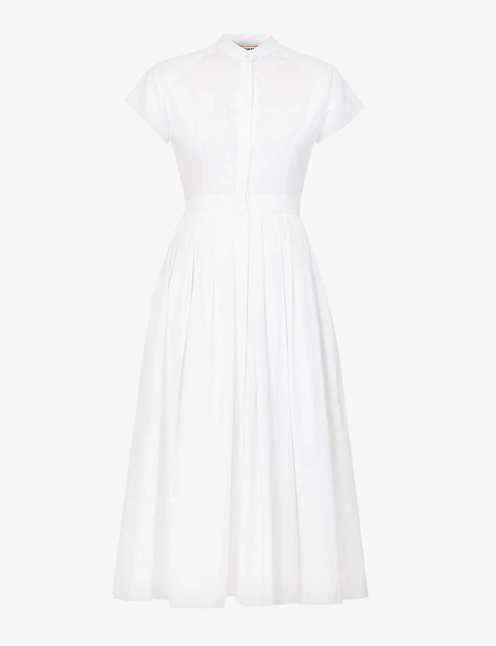 Alexander McQueen Day Flared-hem Cotton Midi Dress 1 Alexander McQueen Day Flared-hem Cotton Midi Dress