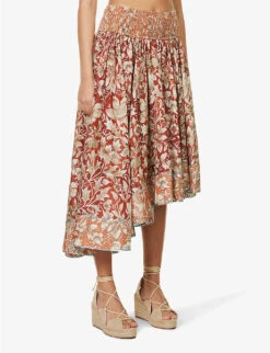 Zimmermann Chintz Floral-print Silk Midi Skirt -Reis Clothing Shop R04136578 SPLICED ALT02