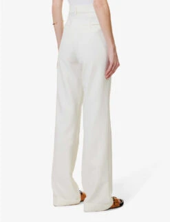 Paige Aracelli Straight-leg Mid-rise Stretch-woven Trousers 8 Paige Aracelli Straight-leg Mid-rise Stretch-woven Trousers -Reis Clothing Shop R04136638 IVORY ALT03