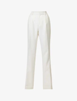 Paige Aracelli Straight-leg Mid-rise Stretch-woven Trousers