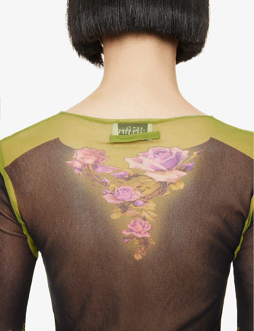 Jean Paul Gaultier Flowers Graphic-print Mesh Top 5 Jean Paul Gaultier Flowers Graphic-print Mesh Top - Image 5