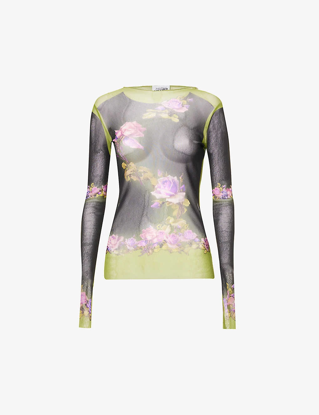 Jean Paul Gaultier Flowers Graphic-print Mesh Top 1 Jean Paul Gaultier Flowers Graphic-print Mesh Top