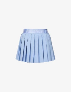 P.E NATION Volley Pleated Stretch-recycled Polyester Mini Skirt