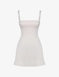 Kara Stretch-woven Mini Slip Dress