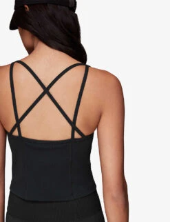 Whistles Ribbed Stretch-woven Vest Top 8 Whistles Ribbed Stretch-woven Vest Top -Reis Clothing Shop R04140101 BLACK ALT03