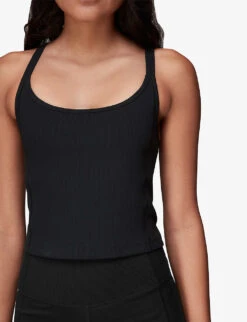 Whistles Ribbed Stretch-woven Vest Top 9 Whistles Ribbed Stretch-woven Vest Top -Reis Clothing Shop R04140101 BLACK ALT04