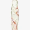 Hansel Marble-print Stretch-satin Gown