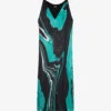 THE KOOPLES Abstract-print Woven Midi Dress